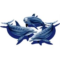 Мозаичное панно дельфин 3