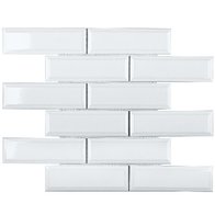 мозаика Metro White Glossy 45х145