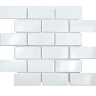 мозаика Brick White Glossy 45x95