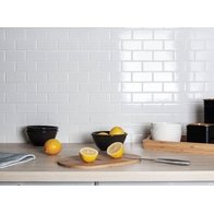 мозаика Brick White Glossy 45x95