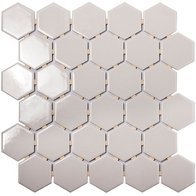 мозаика Hexagon Small Grey Glossy 51x59