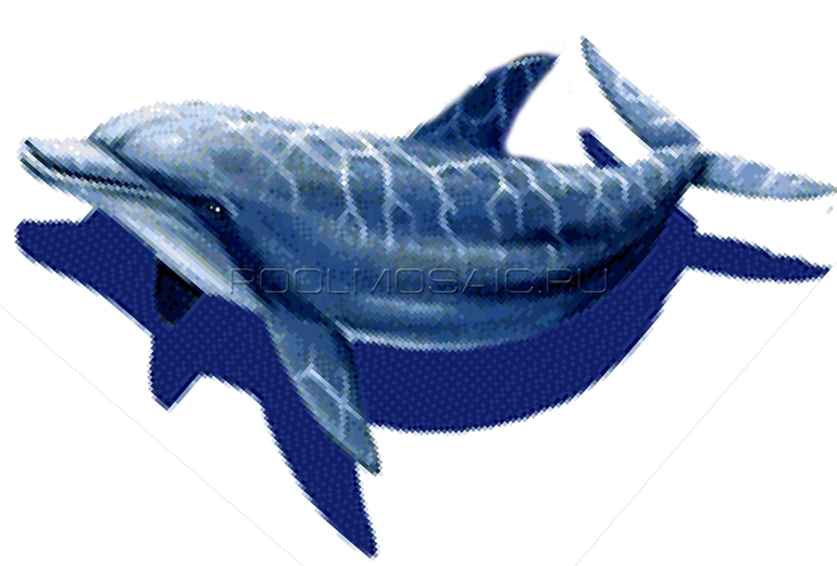 Мозаичное панно дельфин 1